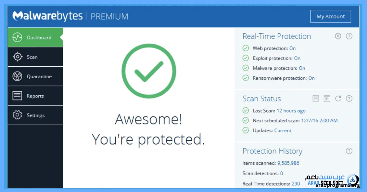 تفعيل برنامج malwarebytes anti malware مدى الحياة